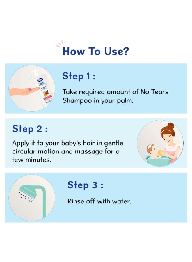 شيكو Chicco Baby Moments Shampoo for Tear-Free Bath times, Natural Ingredients, Suitable for baby’s tangle Free, smooth hair, No Phenoxyethanol and Parabens (500ml) - Image 4